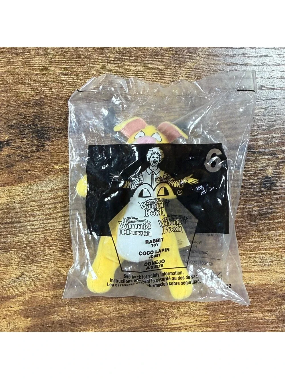Vintage Winnie the Pooh Fast Food Plush Toy Lot 5 Sealed Packages McDonald's
